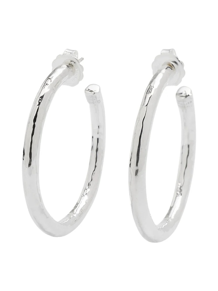 Medium Hoop Earrings in Sterling Silver