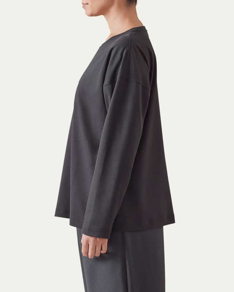 Eskandar Long-Sleeve Pima Cotton Top | Thumbnail 5