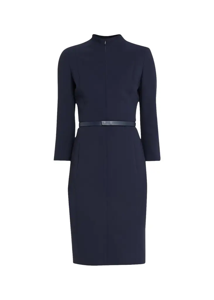 Akris Split-Neck Double-Face Wool Sheath Dress | Image 1 Akris Split-Neck Double-Face Wool Sheath Dress | Image 1