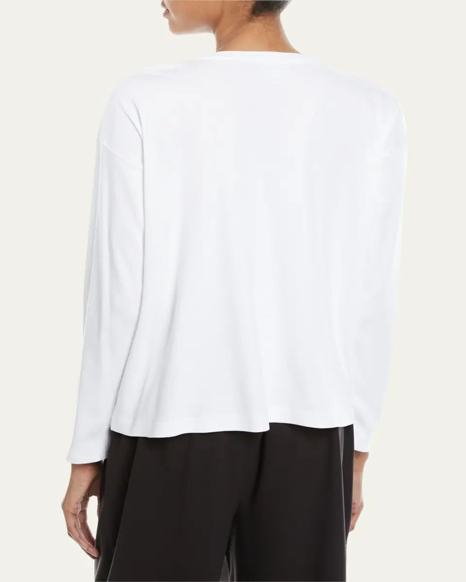 Eskandar Long-Sleeve Pima Cotton Top | Thumbnail 3