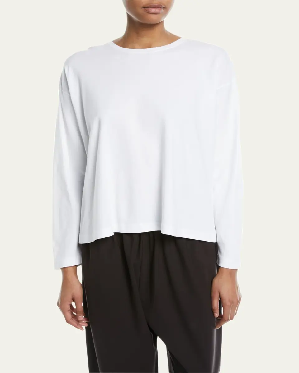 Eskandar Long-Sleeve Pima Cotton Top | Thumbnail 4