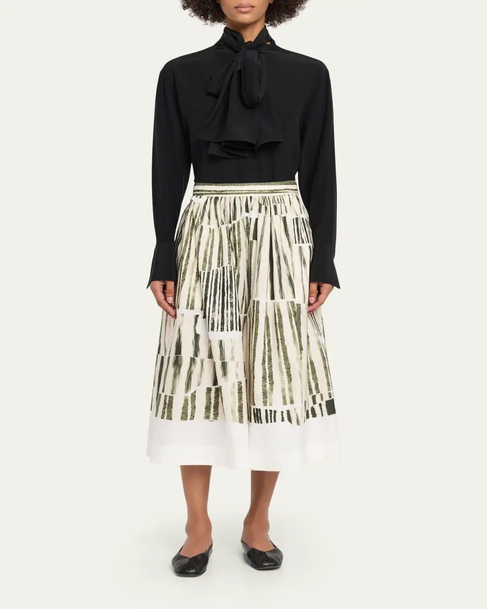 Jason Wu Collection Stripe Collage A-Line Midi Skirt | Thumbnail 2