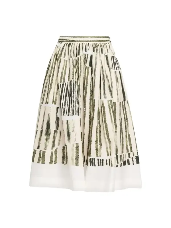 Stripe Collage A-Line Midi Skirt Stripe Collage A-Line Midi Skirt