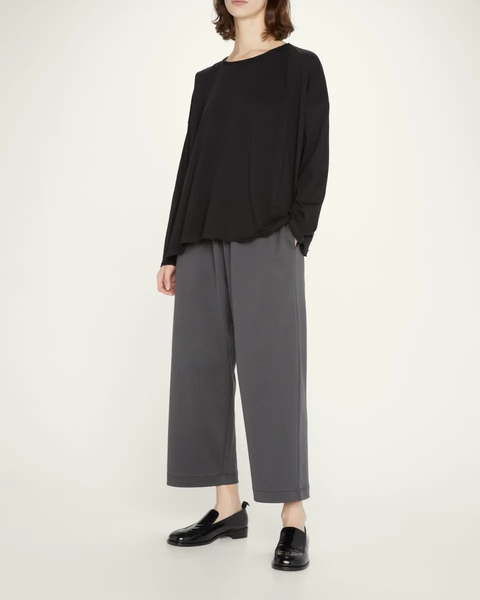 Eskandar Long-Sleeve Scoop-Neck Lightweight T-Shirt | Thumbnail 2