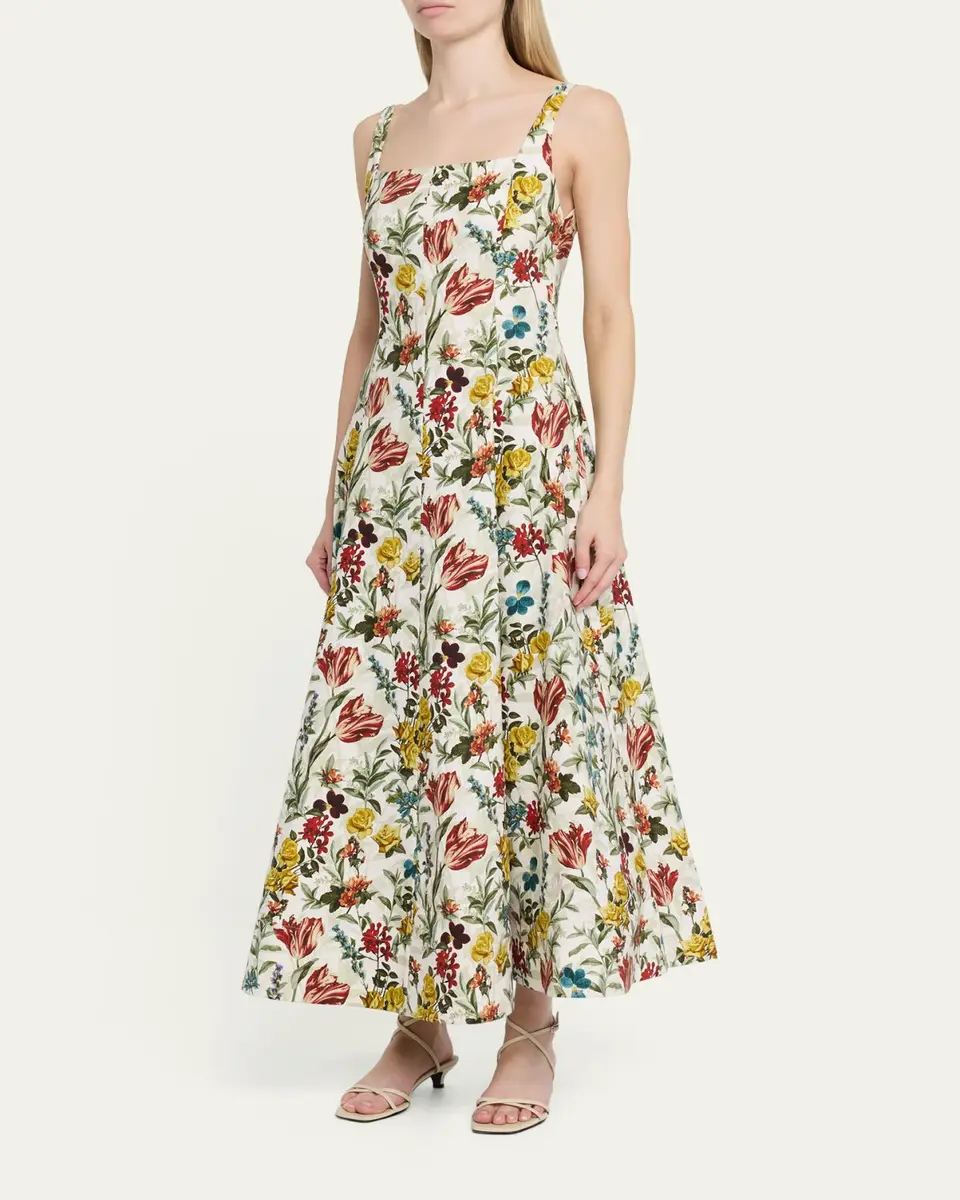 Alice + Olivia Polly Floral Maxi Dress | Thumbnail 4 Alice + Olivia Polly Floral Maxi Dress | Thumbnail 4