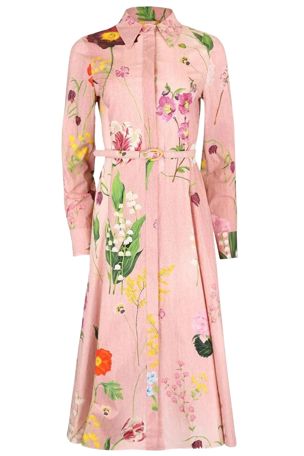 Botanical Collar Button Shirt Dress Botanical Collar Button Shirt Dress