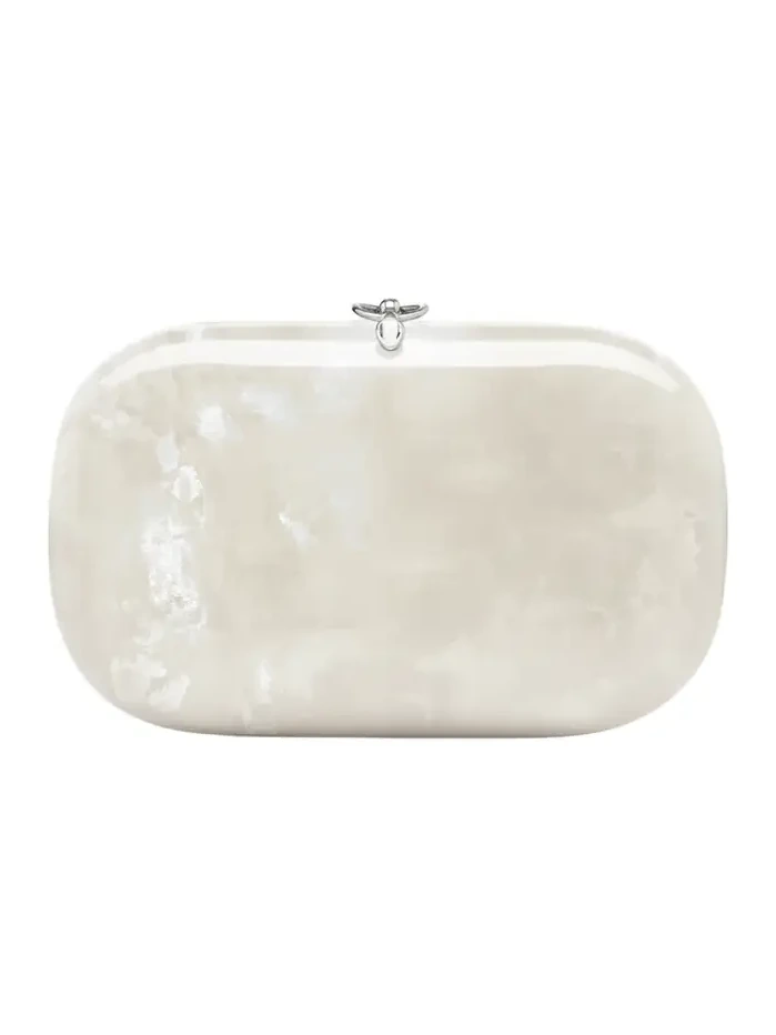 JEFFREY LEVINSON Elina Plus Monet Clutch - Cream