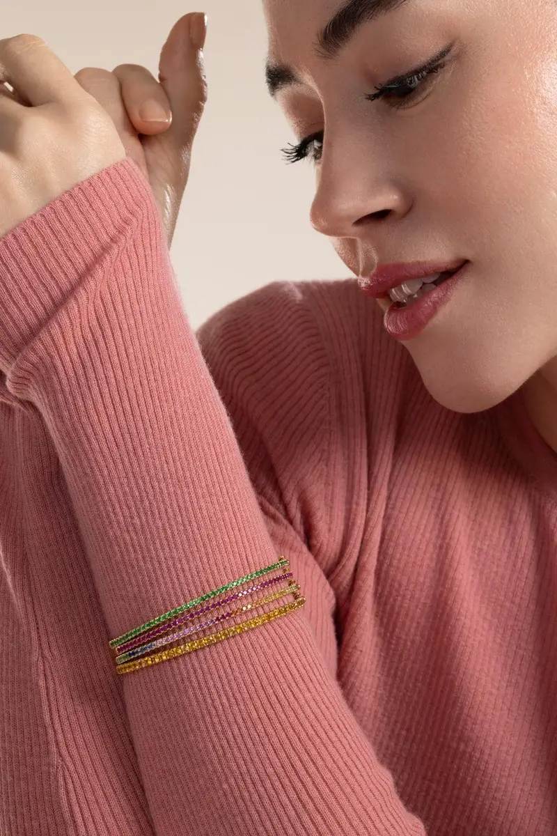 KWIAT Rainbow Sapphire Stackable Bangle Bracelet | Thumbnail 2 KWIAT Rainbow Sapphire Stackable Bangle Bracelet | Thumbnail 2