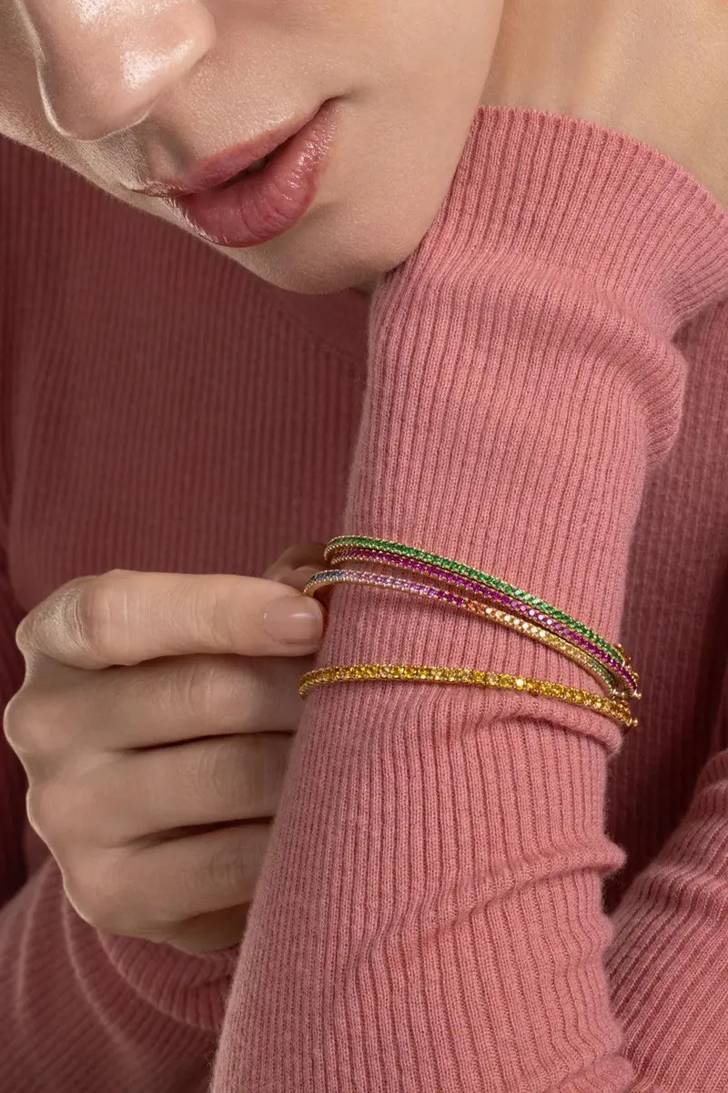 KWIAT Rainbow Sapphire Stackable Bangle Bracelet | Thumbnail 3 KWIAT Rainbow Sapphire Stackable Bangle Bracelet | Thumbnail 3