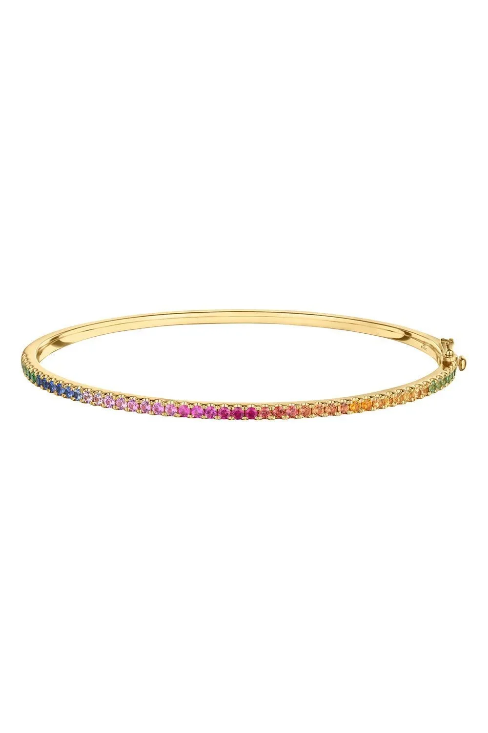 Rainbow Sapphire Stackable Bangle Bracelet Rainbow Sapphire Stackable Bangle Bracelet