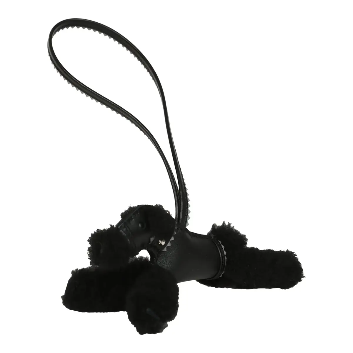 HERMÈS Hermes "Rock" Budy Apic Charm Black, Gris Pantin Milo Lambskin and Merino Wool Palladium Hardware | Thumbnail 2 HERMÈS Hermes "Rock" Budy Apic Charm Black, Gris Pantin Milo Lambskin and Merino Wool Palladium Hardware | Thumbnail 2