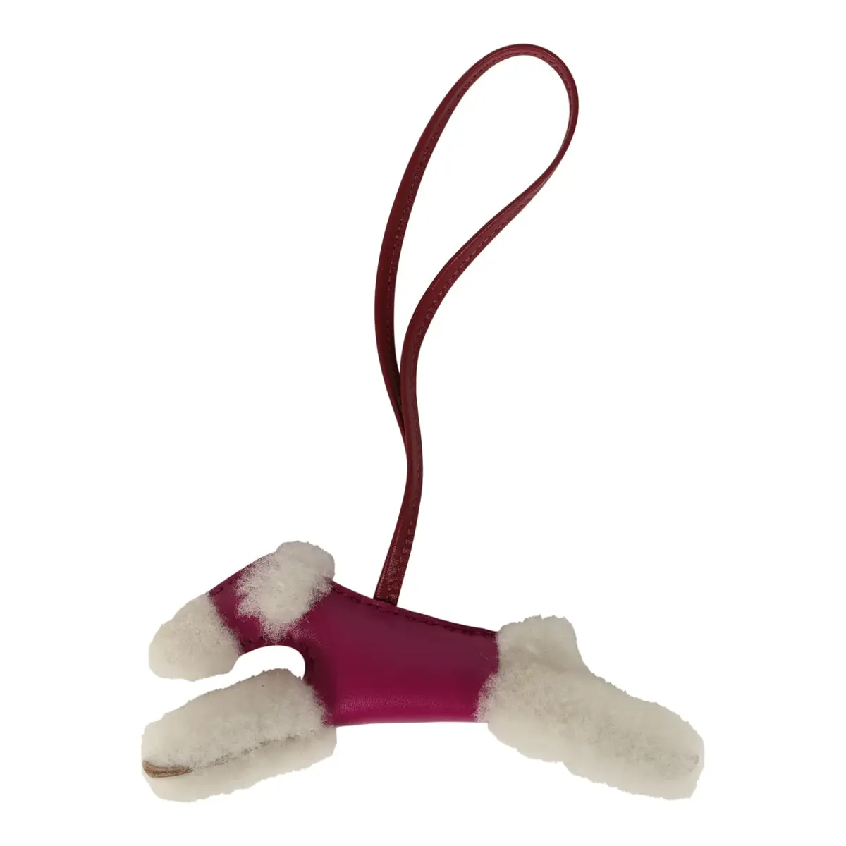 HERMÈS Hermes Budy Charm Ecru, Rose Pourpre, Rouge Grenat Milo Lambskin and Merino Wool | Image 1 HERMÈS Hermes Budy Charm Ecru, Rose Pourpre, Rouge Grenat Milo Lambskin and Merino Wool | Image 1