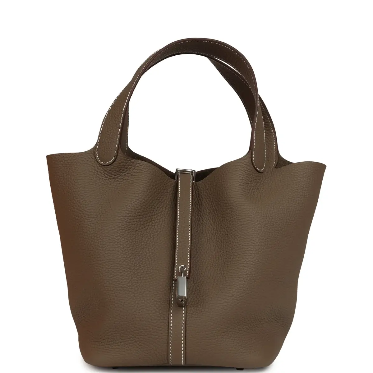 Hermes Picotin Lock 18 Etoupe Clemence Palladium Hardware Hermes Picotin Lock 18 Etoupe Clemence Palladium Hardware
