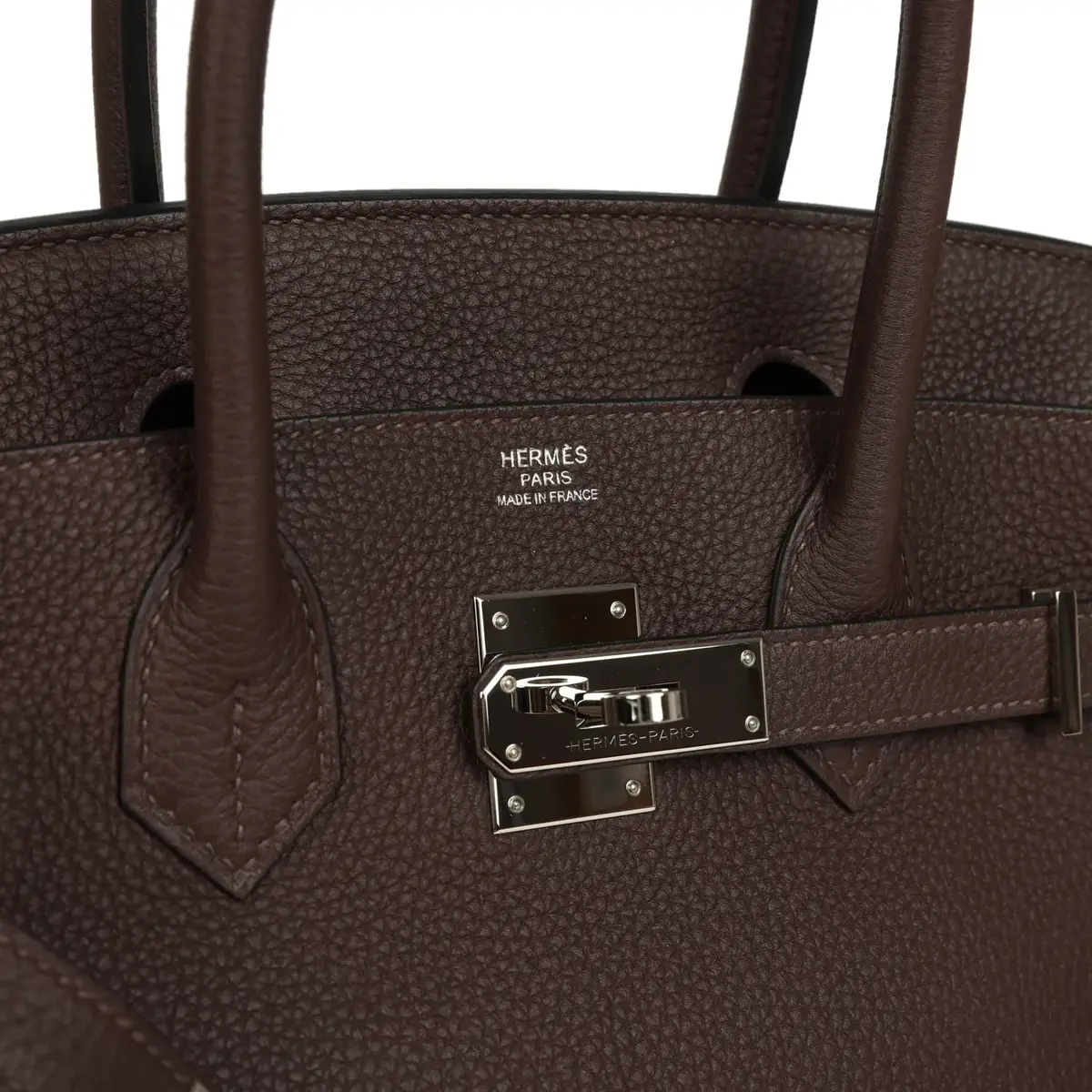 HERMÈS Pre-owned Hermes Birkin 30 Chocolate Togo Palladium Hardware | Thumbnail 7 HERMÈS Pre-owned Hermes Birkin 30 Chocolate Togo Palladium Hardware | Thumbnail 7