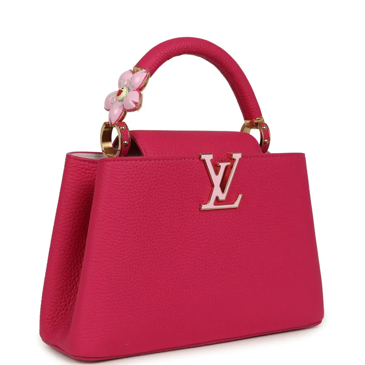 Louis Vuitton Pre-owned Louis Vuitton X Takashi Murakami Cherry Blossom Capucines BB Pink Taurillon Leather Gold Hardware | Thumbnail 2 Louis Vuitton Pre-owned Louis Vuitton X Takashi Murakami Cherry Blossom Capucines BB Pink Taurillon Leather Gold Hardware | Thumbnail 2