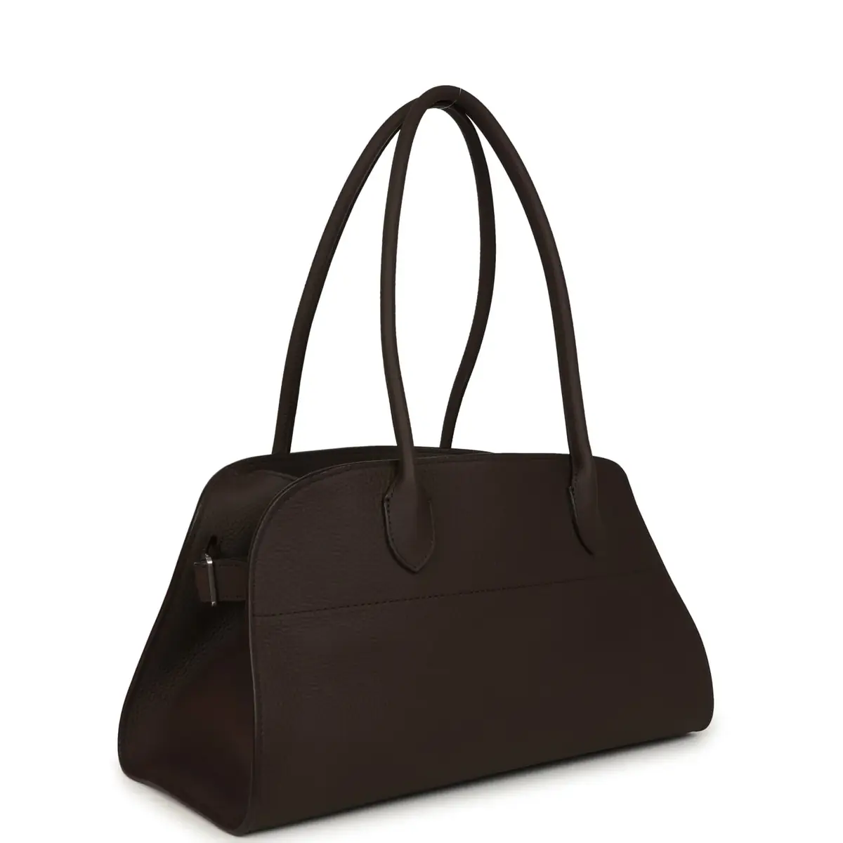 The Row The Row Margaux Shoulder 12 Deep Brown Calfskin Silver Hardware | Thumbnail 2 The Row The Row Margaux Shoulder 12 Deep Brown Calfskin Silver Hardware | Thumbnail 2