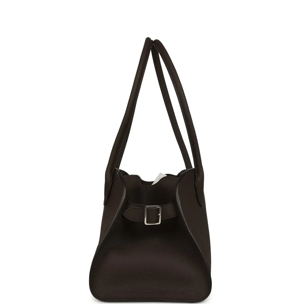 The Row The Row Margaux Shoulder 12 Deep Brown Calfskin Silver Hardware | Thumbnail 3 The Row The Row Margaux Shoulder 12 Deep Brown Calfskin Silver Hardware | Thumbnail 3