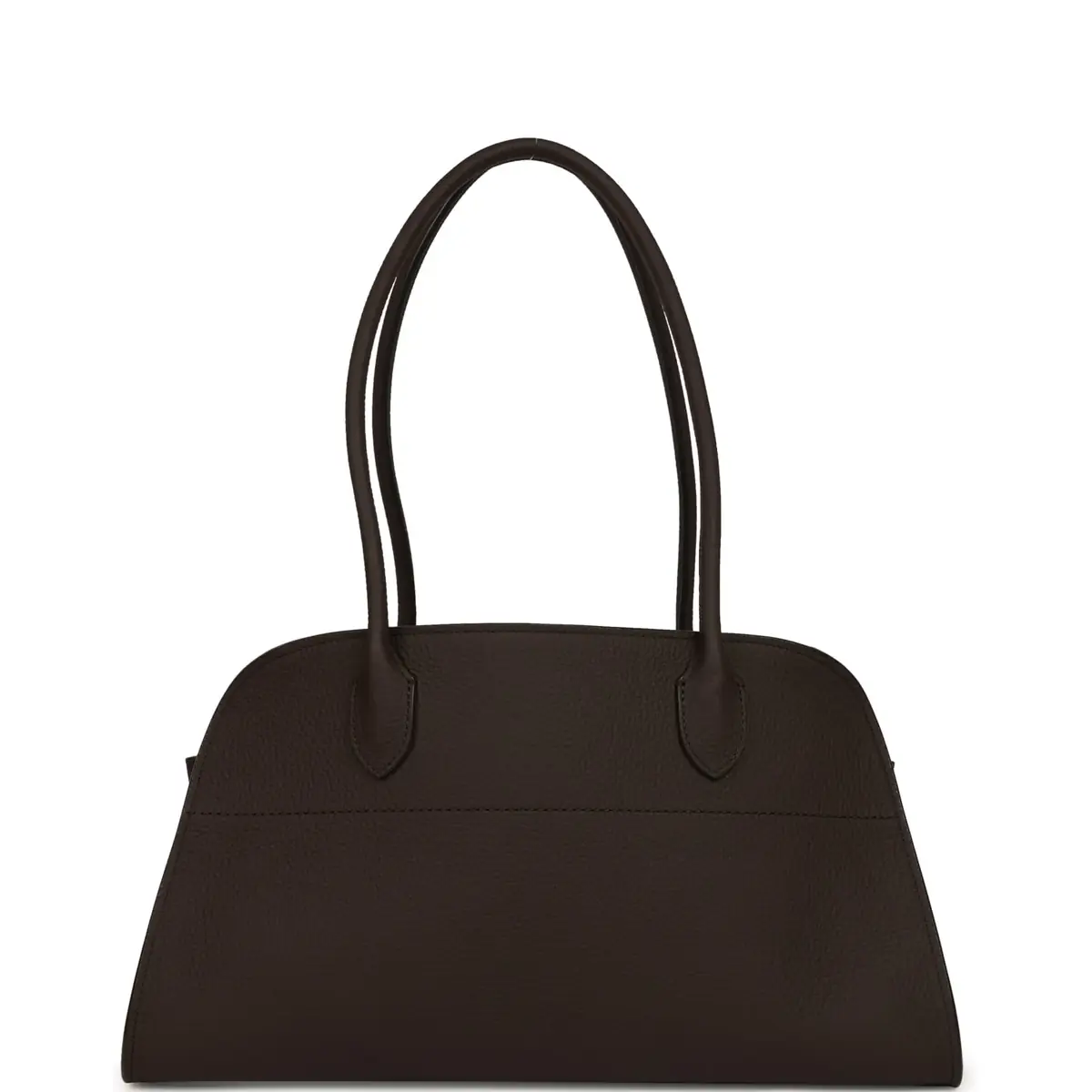 The Row The Row Margaux Shoulder 12 Deep Brown Calfskin Silver Hardware | Thumbnail 4 The Row The Row Margaux Shoulder 12 Deep Brown Calfskin Silver Hardware | Thumbnail 4