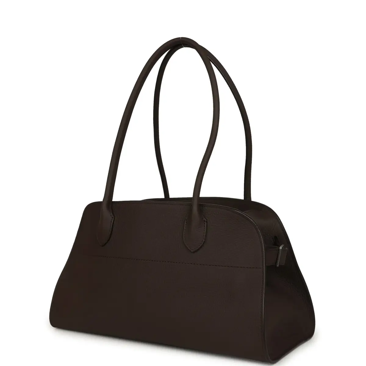 The Row The Row Margaux Shoulder 12 Deep Brown Calfskin Silver Hardware | Thumbnail 5 The Row The Row Margaux Shoulder 12 Deep Brown Calfskin Silver Hardware | Thumbnail 5