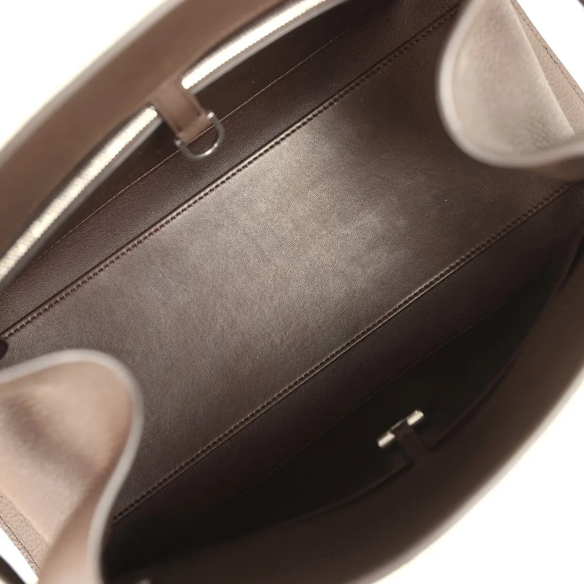The Row The Row Margaux Shoulder 12 Deep Brown Calfskin Silver Hardware | Thumbnail 8 The Row The Row Margaux Shoulder 12 Deep Brown Calfskin Silver Hardware | Thumbnail 8