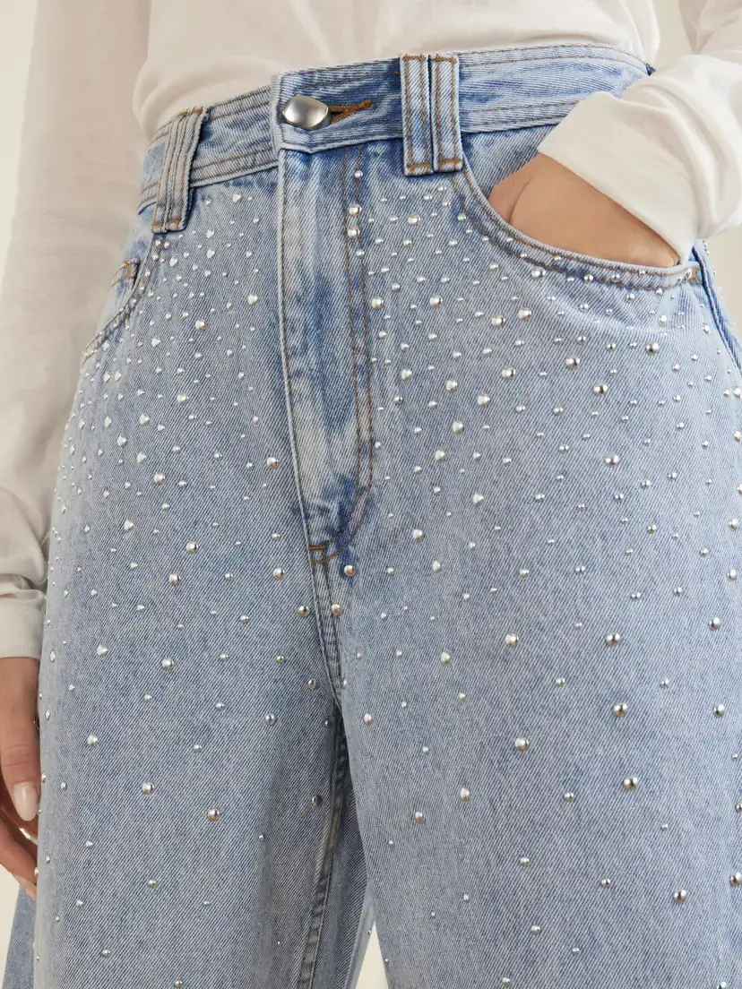Aje Lucina Studded High-rise Straight-leg Jeans | Thumbnail 4