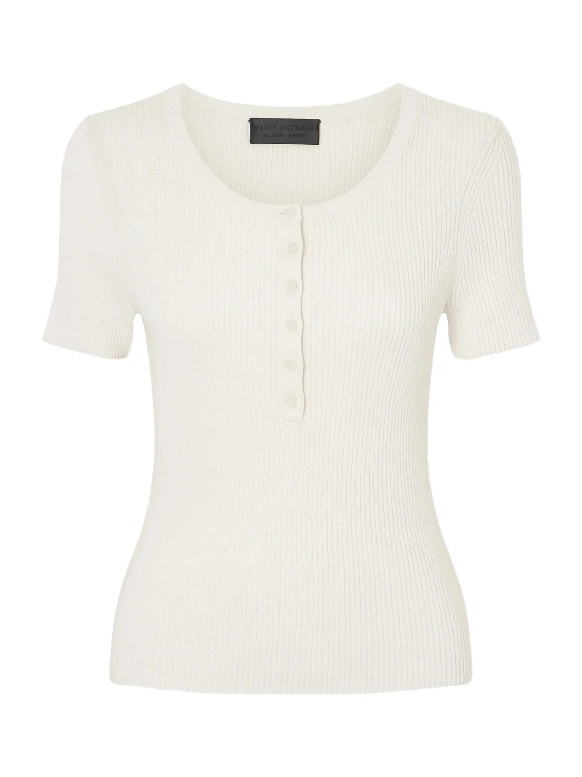 Francene Ribbed Wool And Silk-blend Top - Neutrals Francene Ribbed Wool And Silk-blend Top - Neutrals