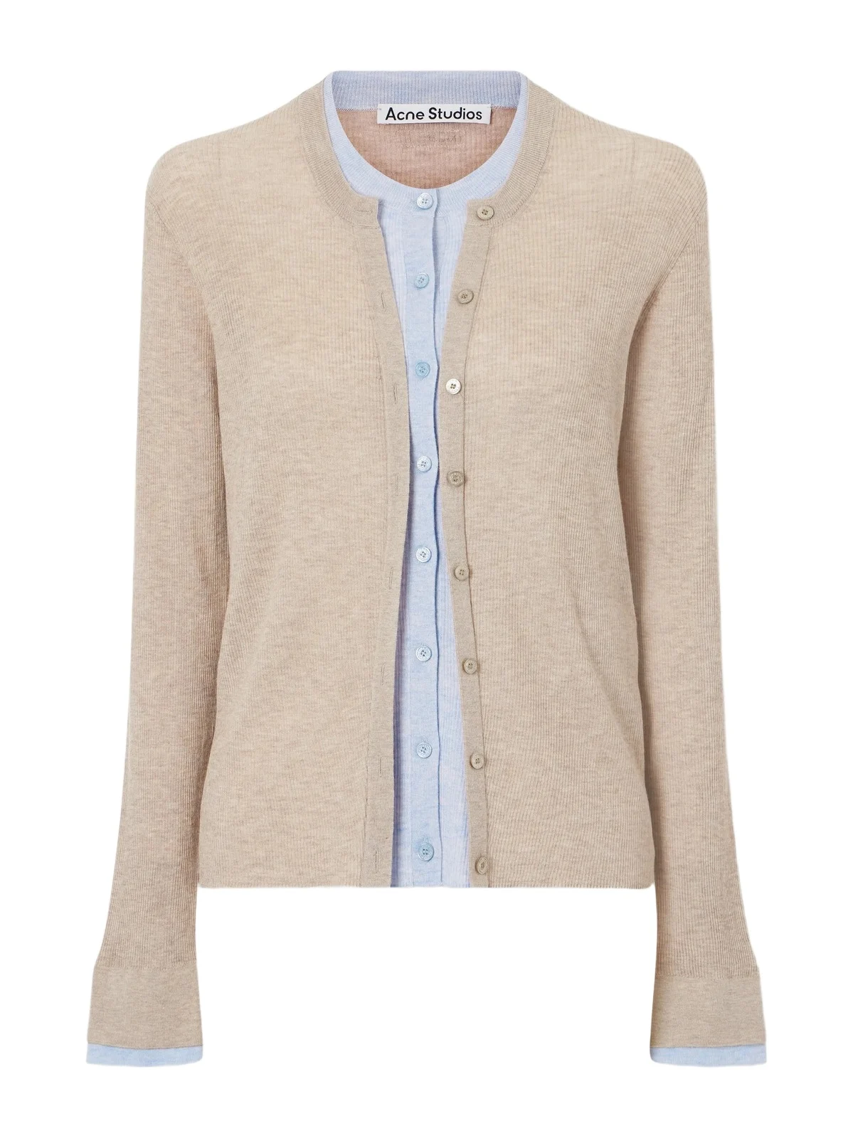Kalet Layered Ribbed-knit Silk And Wool-blend Cardigan - Neutrals Kalet Layered Ribbed-knit Silk And Wool-blend Cardigan - Neutrals