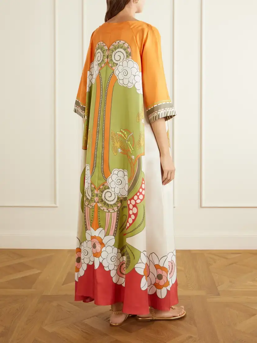 La DoubleJ Muumuu Belted Printed Silk-twill Maxi Dress | Thumbnail 3 La DoubleJ Muumuu Belted Printed Silk-twill Maxi Dress | Thumbnail 3