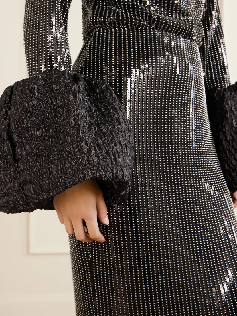 Dima Ayad Studded Sequin-trimmed Jersey Blouse | Thumbnail 5 Dima Ayad Studded Sequin-trimmed Jersey Blouse | Thumbnail 5