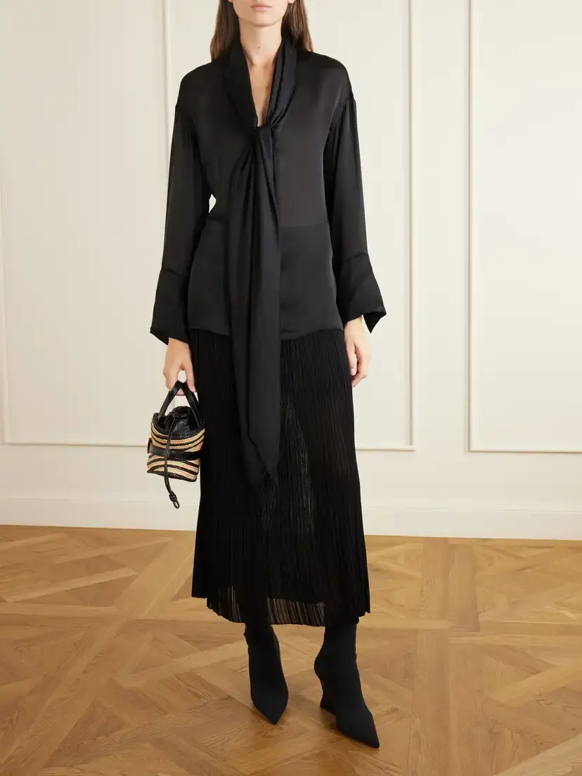 Balmain Knotted Silk Shirt | Thumbnail 2 Balmain Knotted Silk Shirt | Thumbnail 2