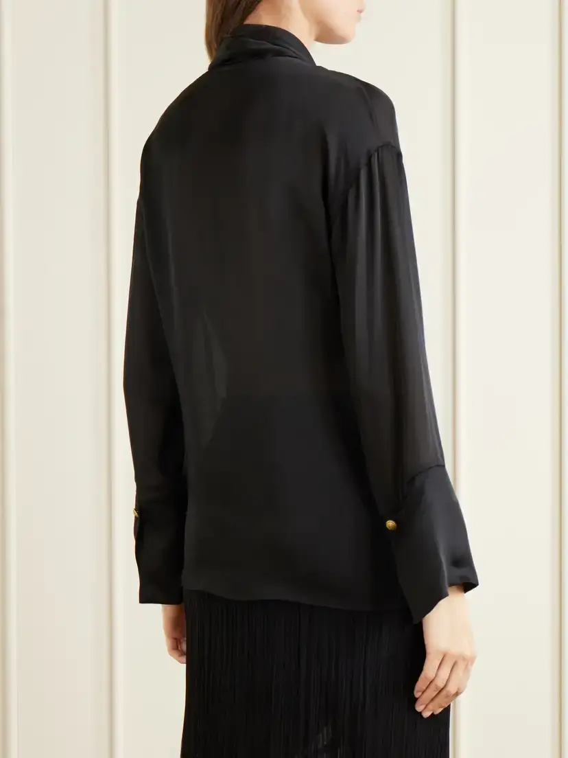 Balmain Knotted Silk Shirt | Thumbnail 4 Balmain Knotted Silk Shirt | Thumbnail 4
