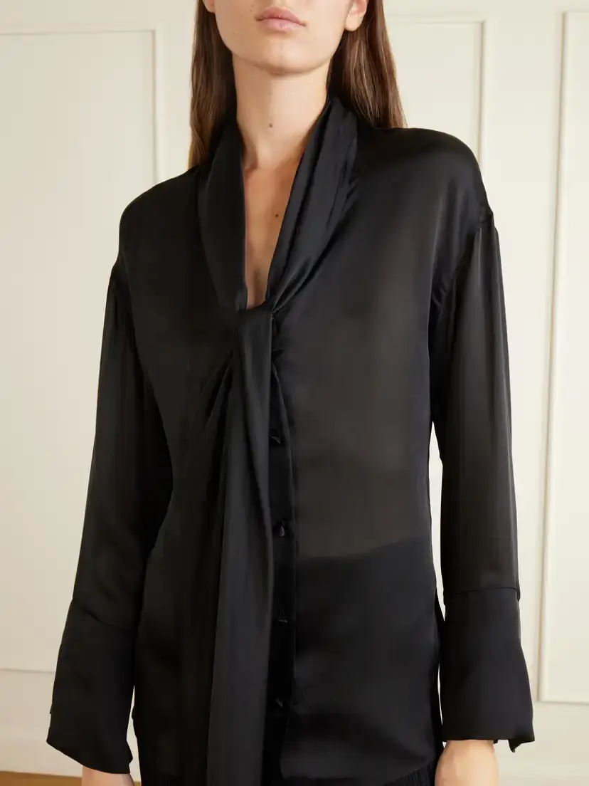 Balmain Knotted Silk Shirt | Thumbnail 5 Balmain Knotted Silk Shirt | Thumbnail 5