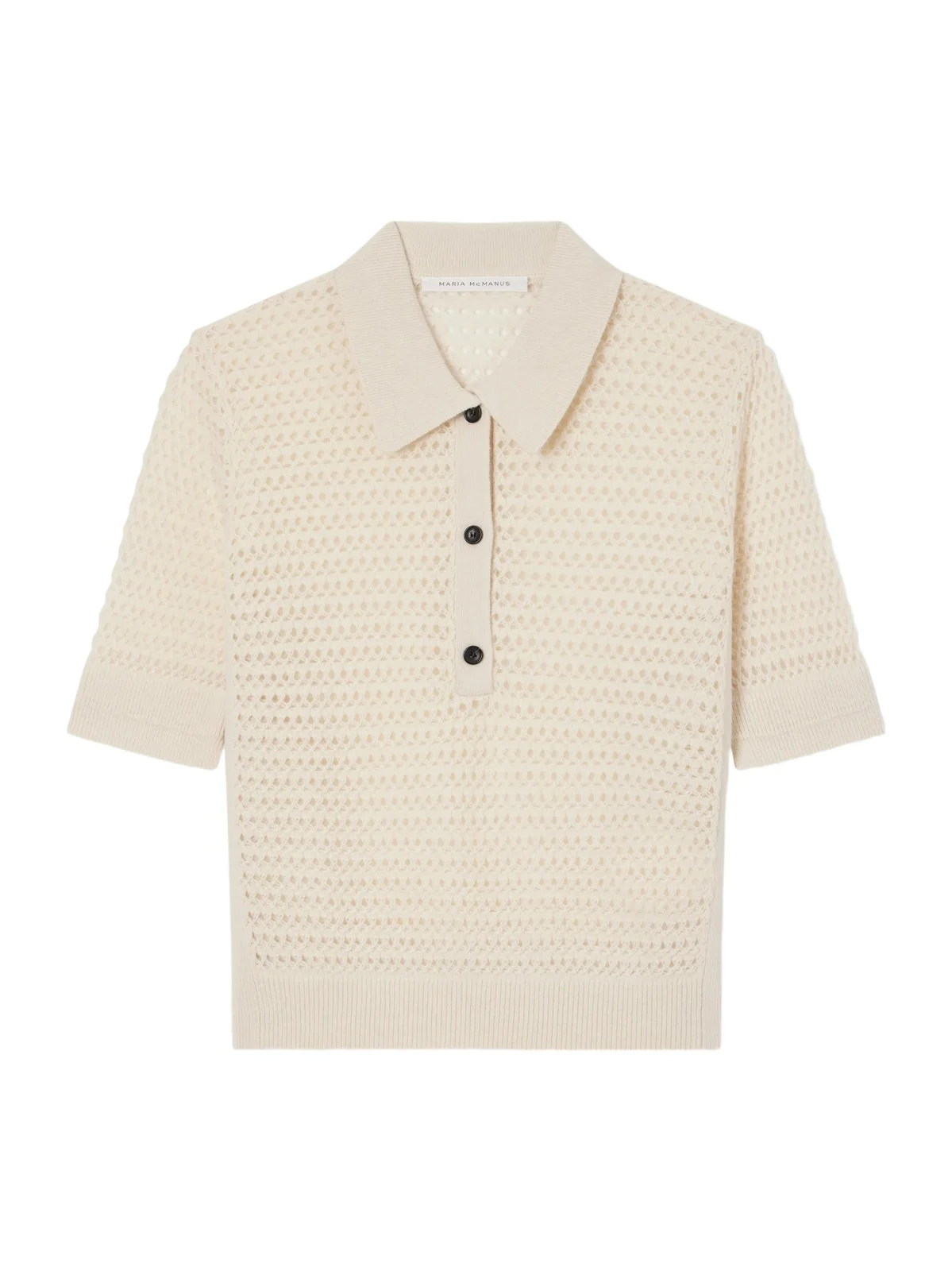 Cashmere And Cotton-blend Crochet-knit Polo Shirt