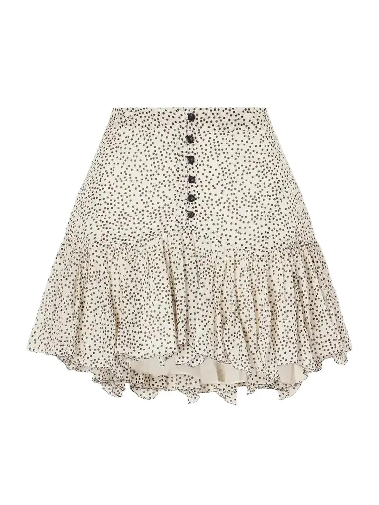 Marant Étoile Daneen Polka-dot Ruffled Cotton Mini Skirt | Image 1 Marant Étoile Daneen Polka-dot Ruffled Cotton Mini Skirt | Image 1