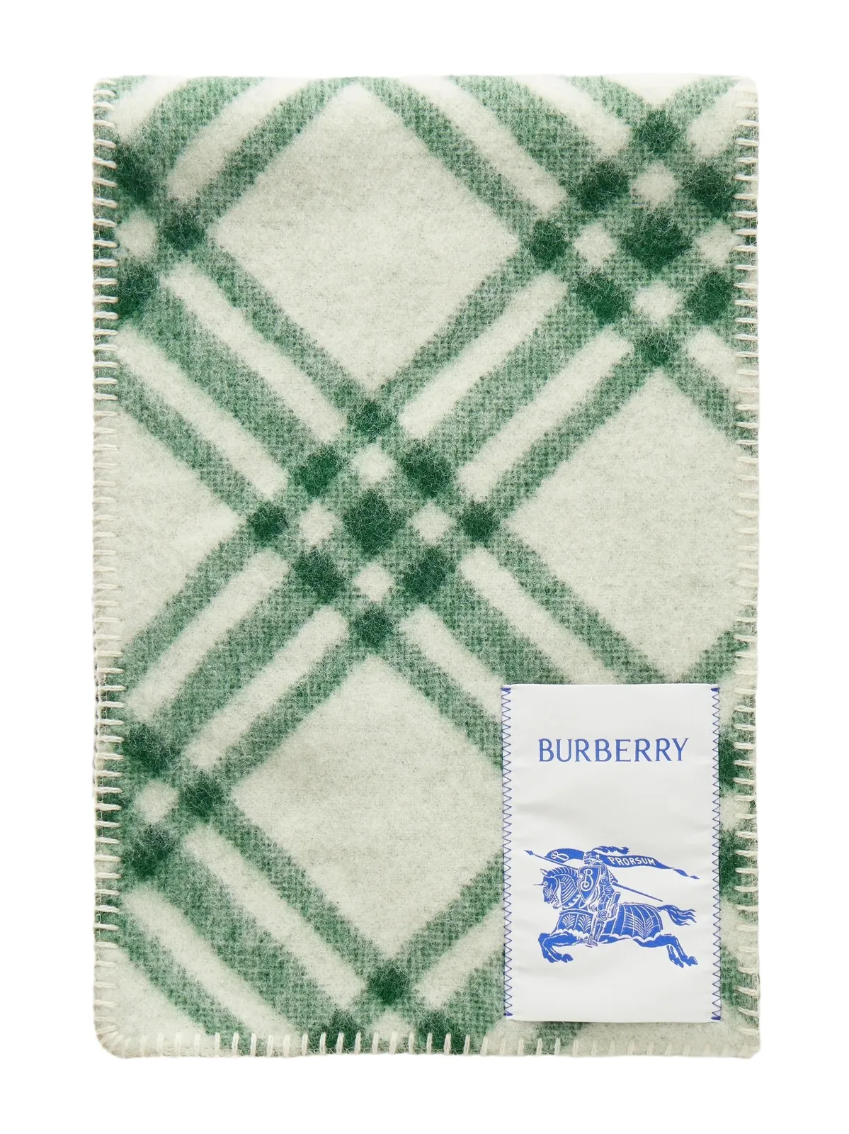 Logo-appliquéd Checked Wool Scarf Logo-appliquéd Checked Wool Scarf