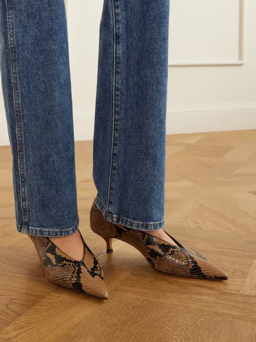 Le Monde Béryl Babouche 40 Snake-effect Leather Pumps | Thumbnail 2 Le Monde Béryl Babouche 40 Snake-effect Leather Pumps | Thumbnail 2