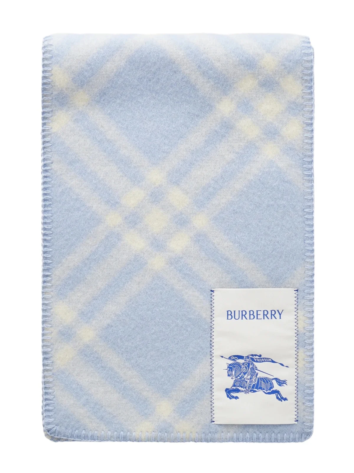 Burberry Logo-appliquéd Checked Wool Scarf