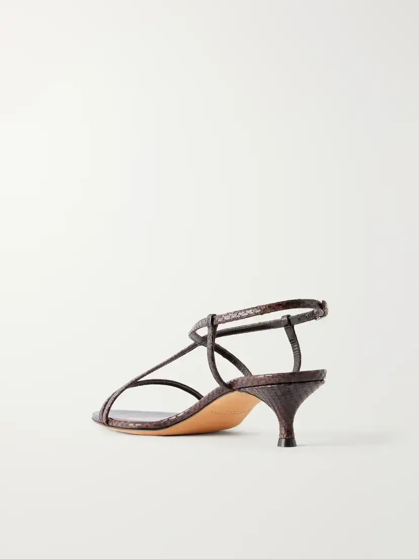 Le Monde Béryl Rio 35 Snake-effect Leather Sandals | Thumbnail 3