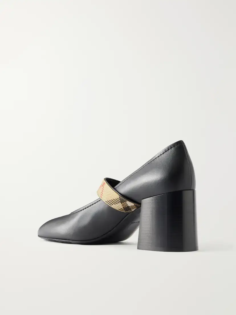 Burberry 65 Checked Leather Mary Jane Pumps | Thumbnail 3 Burberry 65 Checked Leather Mary Jane Pumps | Thumbnail 3