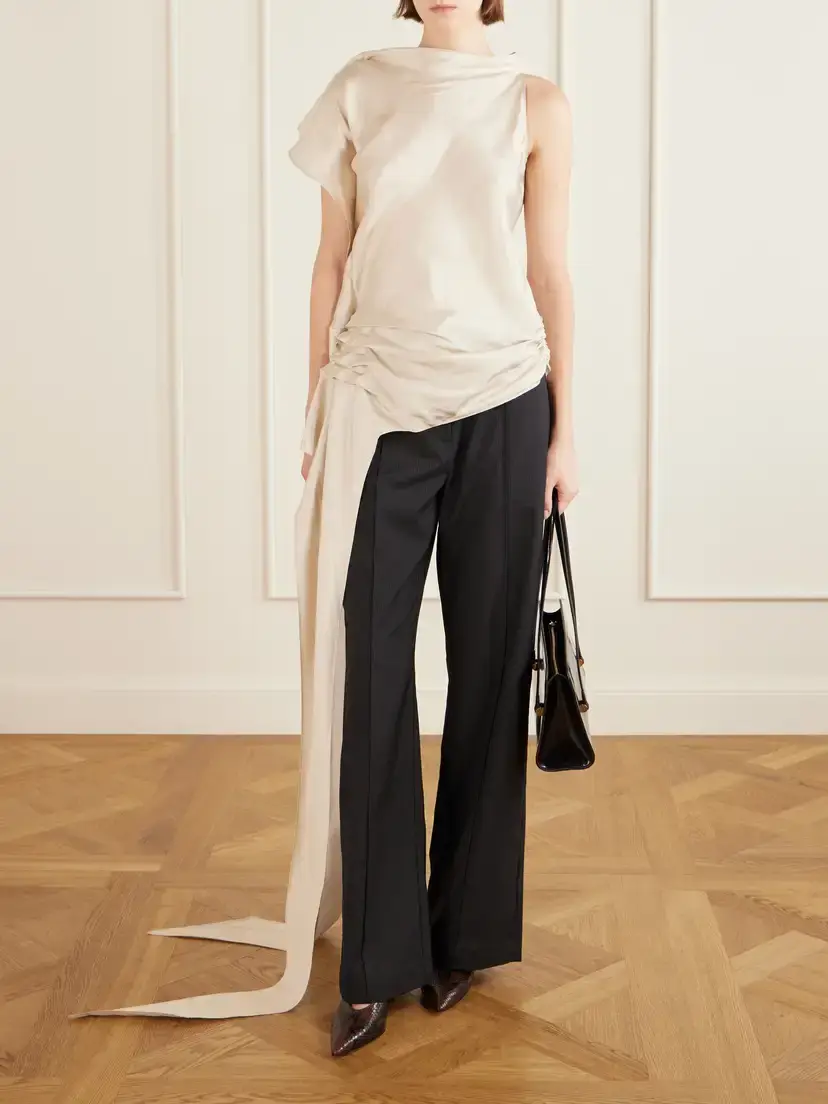 Kallmeyer Elif Asymmetric Ruched Woven Blouse | Thumbnail 2