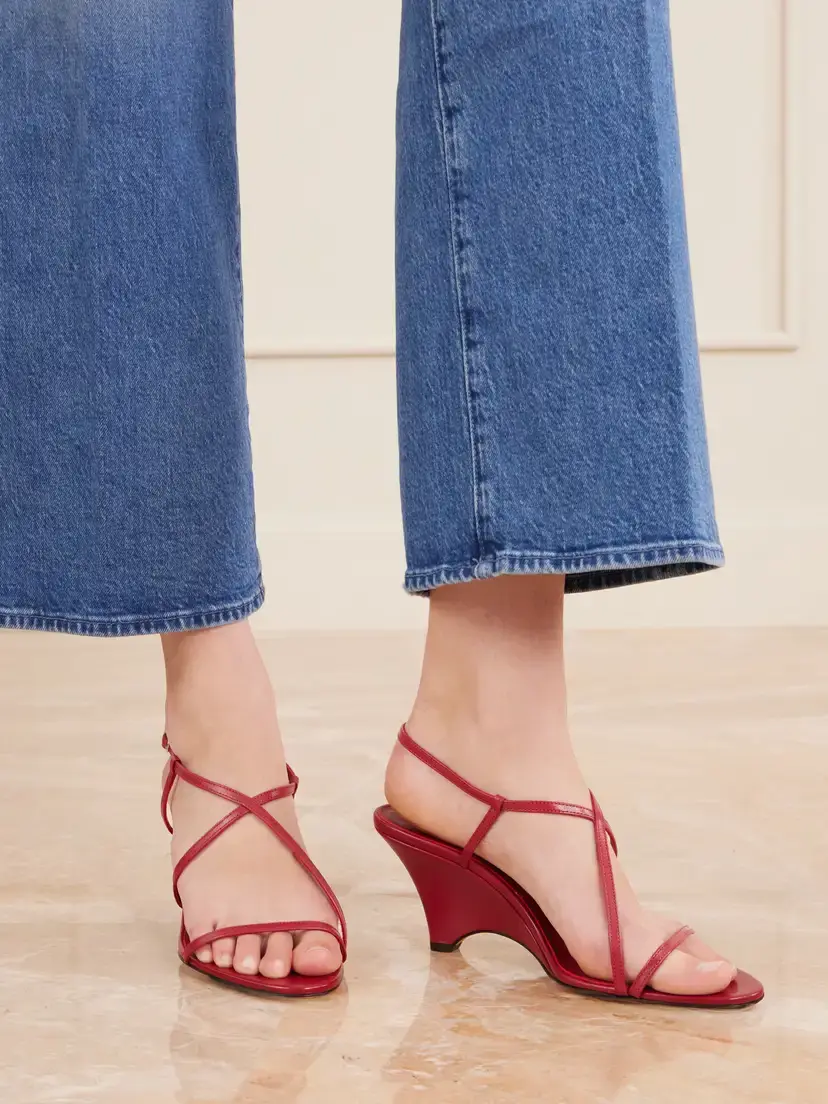 Le Monde Béryl Rio 70 Leather Wedge Sandals | Thumbnail 2