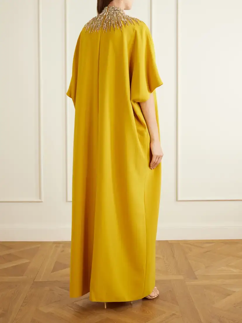 Jenny Packham Dessert Blossom Crystal-embellished Crepe Gown | Thumbnail 3 Jenny Packham Dessert Blossom Crystal-embellished Crepe Gown | Thumbnail 3