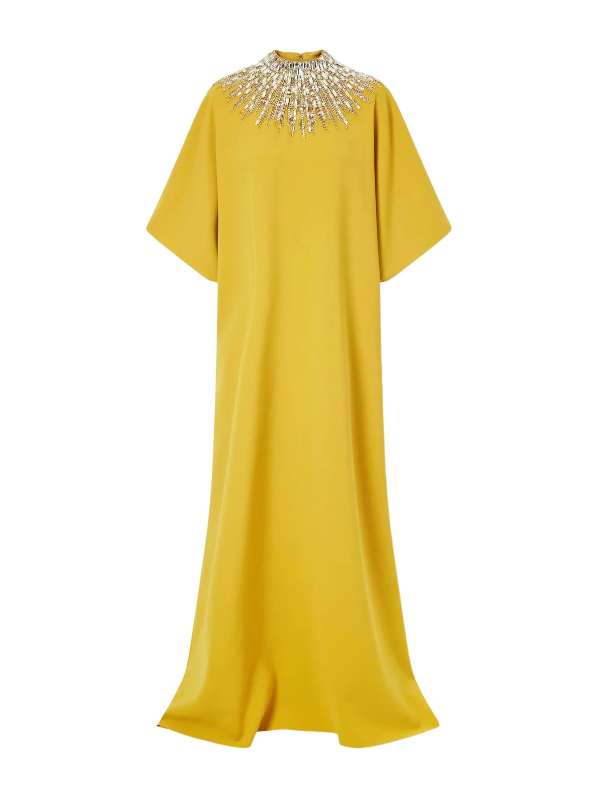 Jenny Packham Dessert Blossom Crystal-embellished Crepe Gown