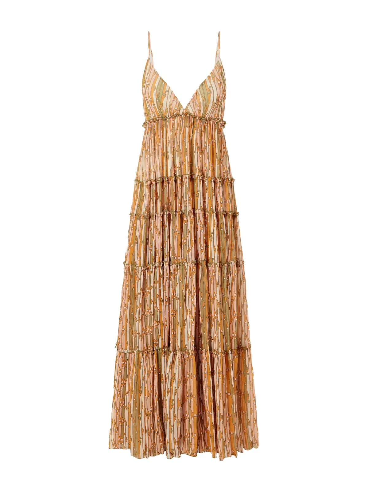 Nymph Printed Ruffled Mesh Maxi Dress Nymph Printed Ruffled Mesh Maxi Dress