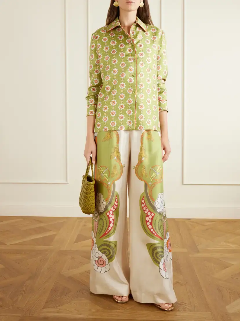 La DoubleJ Palazzo Floral-print Silk-twill Wide-leg Pants | Thumbnail 2 La DoubleJ Palazzo Floral-print Silk-twill Wide-leg Pants | Thumbnail 2