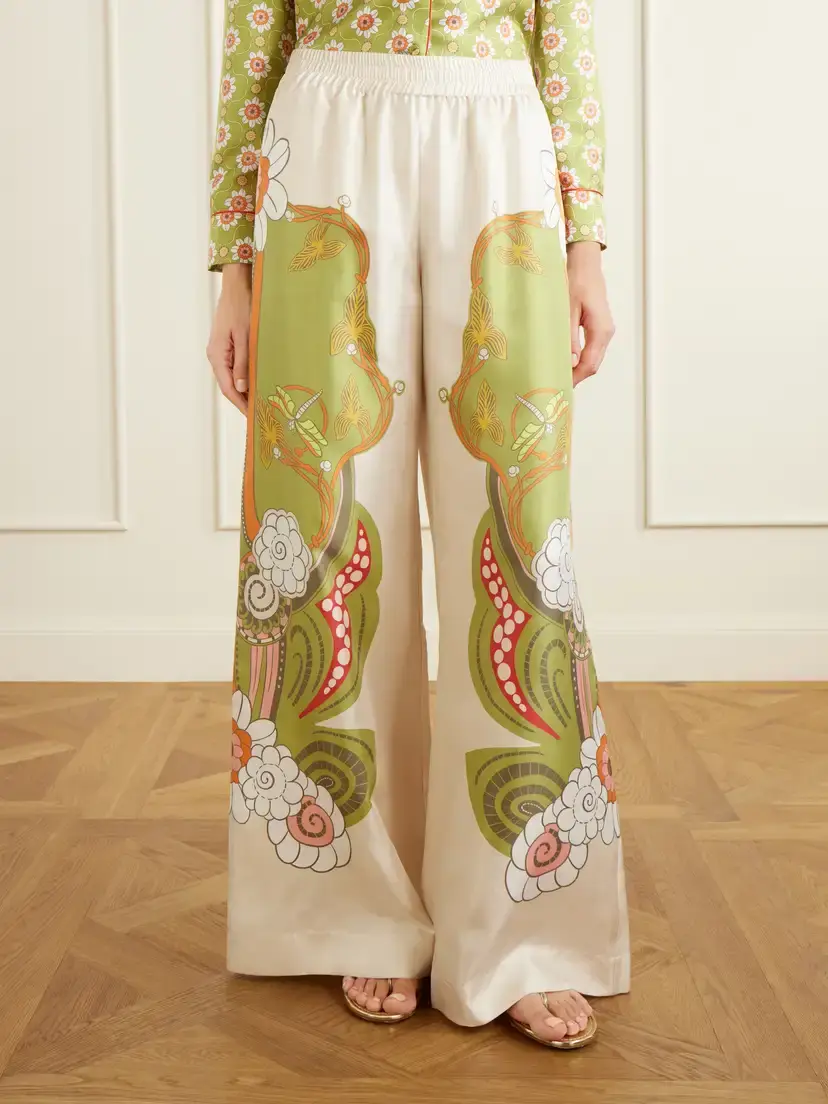 La DoubleJ Palazzo Floral-print Silk-twill Wide-leg Pants | Thumbnail 3 La DoubleJ Palazzo Floral-print Silk-twill Wide-leg Pants | Thumbnail 3