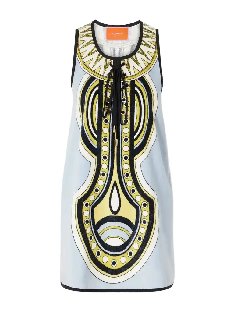 Totem Printed Cotton Mini Dress