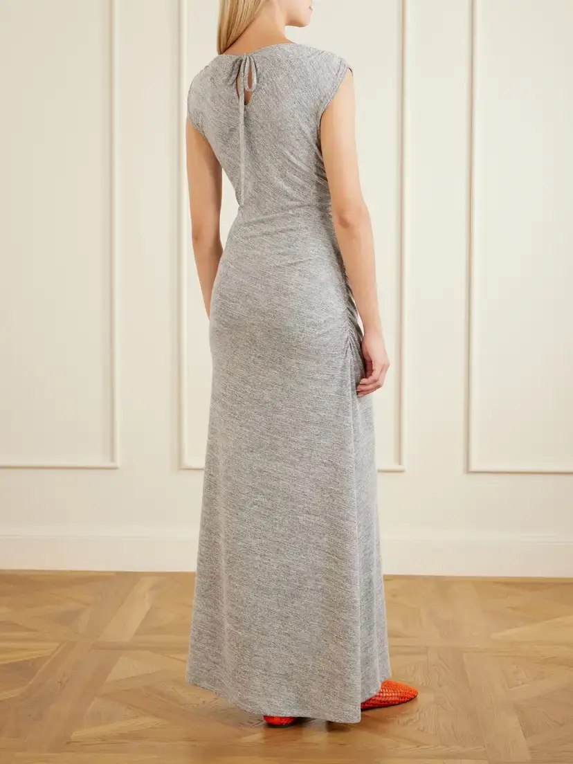 Proenza Schouler White Label Mimi Ruched Crepe-jersey Maxi Dress | Thumbnail 3