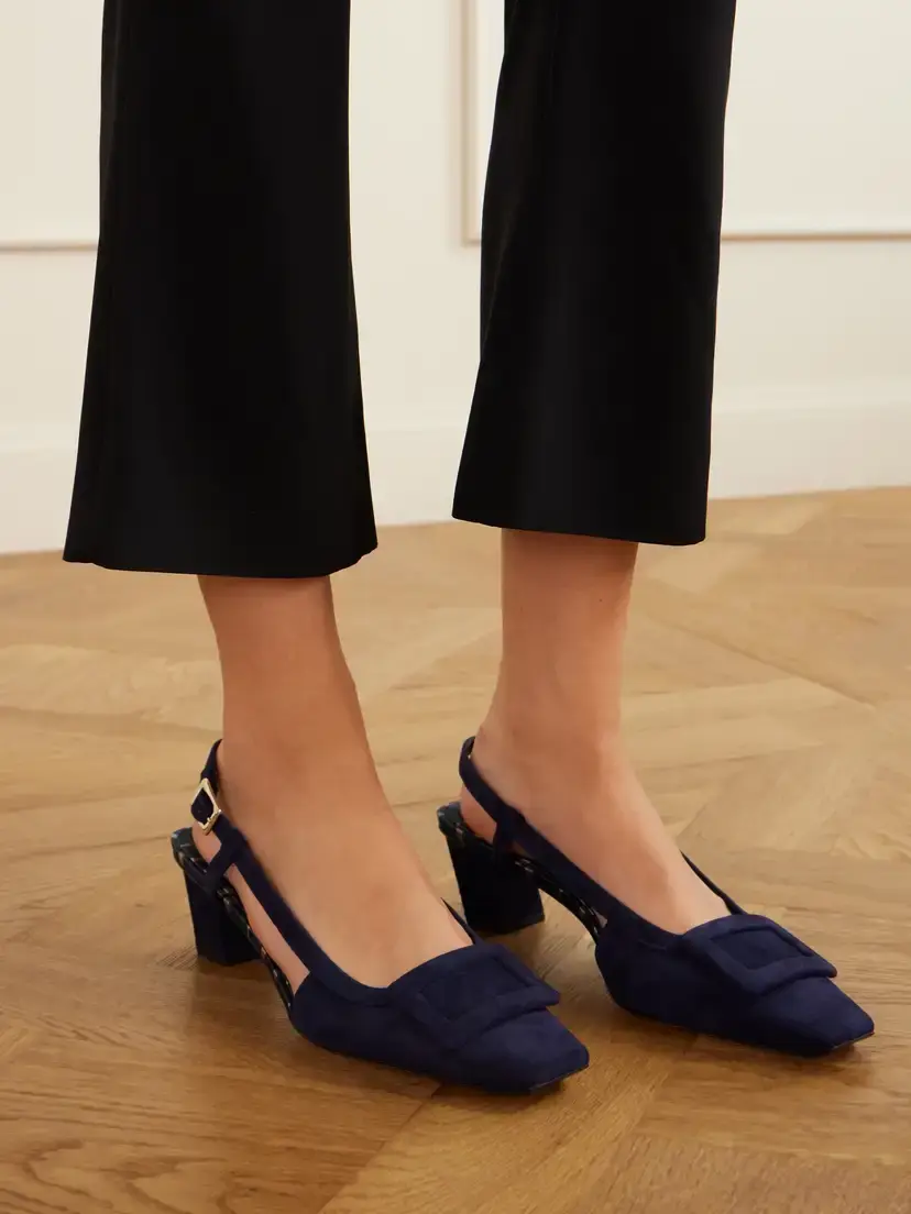 Roger Vivier Belle Vivier 45 Buckled Suede Ballet Flats | Thumbnail 2 Roger Vivier Belle Vivier 45 Buckled Suede Ballet Flats | Thumbnail 2