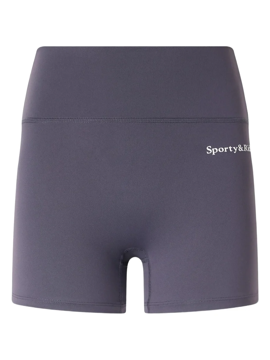 Sporty & Rich Logo-print Stretch-jersey High-rise Tennis Shorts
